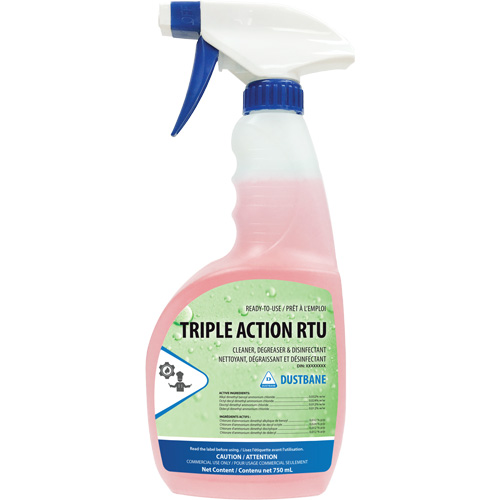 Action triple - nettoyant, d&eacute;graissant et d&eacute;sinfectant, 750 ml, Bouteille &agrave; g&acirc;chette St. Lawrence Industrial & Safety Supply