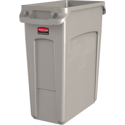 Contenants Slim Jim avec canaux de ventilation, De bureau, Poly&eacute;thyl&egrave;ne, 16 gal. US St. Lawrence Industrial & Safety Supply
