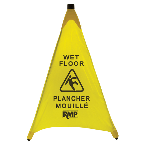 "Wet Floor" Pop-Up Safety Cone, Bilingual with Pictogram St. Lawrence Industrial & Safety Supply