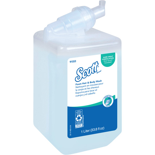 Savon moussant pour le corps et les cheveux Scott Pro, 1000 ml, Fraîcheur, Bouteille St. Lawrence Industrial & Safety Supply