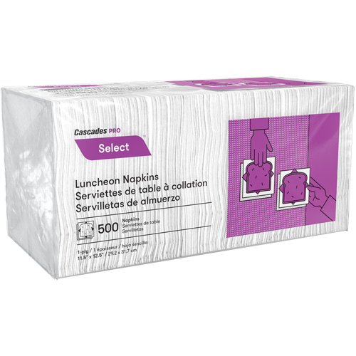 Pro Select 1/4 Fold Luncheon Napkins, 1 Ply, 12.5" x 11.5" St. Lawrence Industrial & Safety Supply