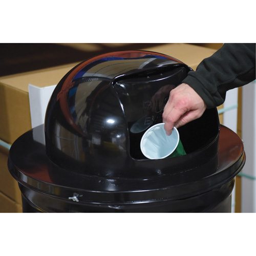 Drum Waste Disposal Top, Dome Lid, Metal, Fits Container Size: 23-1/2" Dia. St. Lawrence Industrial & Safety Supply