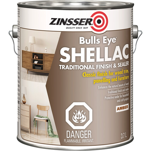 Zinsser&reg; Bulls Eye&reg; Shellac Sealer, Amber, 3.7 L St. Lawrence Industrial & Safety Supply