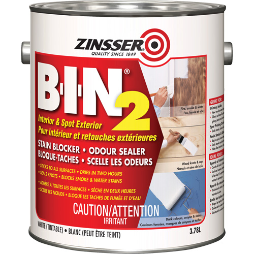 Appr&ecirc;t B-I-N 2, Blanc, Tr&egrave;s mat, 3,78 L, Gallon St. Lawrence Industrial & Safety Supply