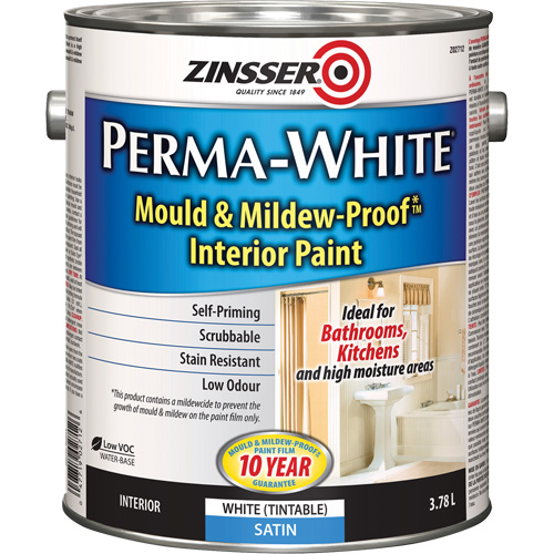Peinture int&eacute;rieure Mold & Mildew-Proof Perma-White, 3,78 L, Gallon, Blanc St. Lawrence Industrial & Safety Supply