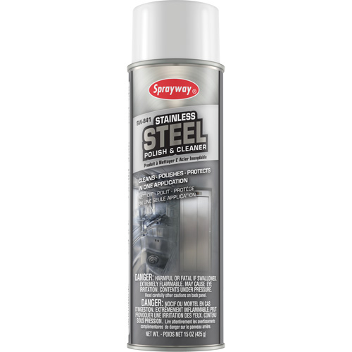 Produit de polissage et nettoyage pour l'acier inoxydable, 20 oz, Canette a&eacute;rosol St. Lawrence Industrial & Safety Supply