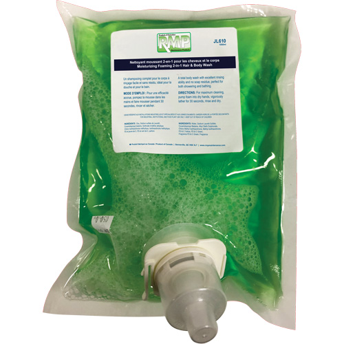 Savon hydratant pour le corps et les cheveux, 1 L, Pomme verte, Sac-cartouche St. Lawrence Industrial & Safety Supply