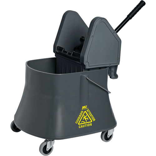 Champ Bucket & Wringer Combo, Down Press, 10 US Gal.(40 Quart), Grey St. Lawrence Industrial & Safety Supply