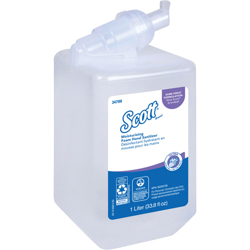 Scott&reg; Control Super Moisturizing Foam Hand Sanitizer, 1000 ml, Cartridge Refill, 70% Alcohol St. Lawrence Industrial & Safety Supply