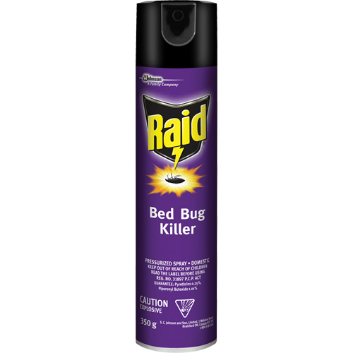 Insecticide pour punaises de lit Raid, 350 g, Canette a&eacute;rosol, &agrave; base de solvant St. Lawrence Industrial & Safety Supply