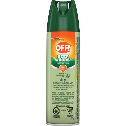 Insectifuge Off! R&eacute;gions sauvages, DEET &agrave; 25 %, A&eacute;rosol, 113 g St. Lawrence Industrial & Safety Supply