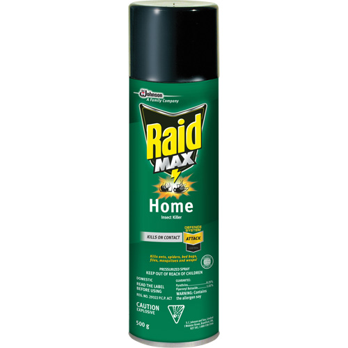 Insecticide pour insectes domestiques Raid Max, 500 g, Canette a&eacute;rosol, &agrave; base de solvant St. Lawrence Industrial & Safety Supply