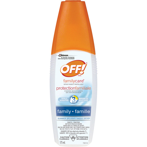 OFF! FamilyCare&reg; Summer Splash&reg; Insect Repellent, 7% DEET, Spray, 175 ml St. Lawrence Industrial & Safety Supply