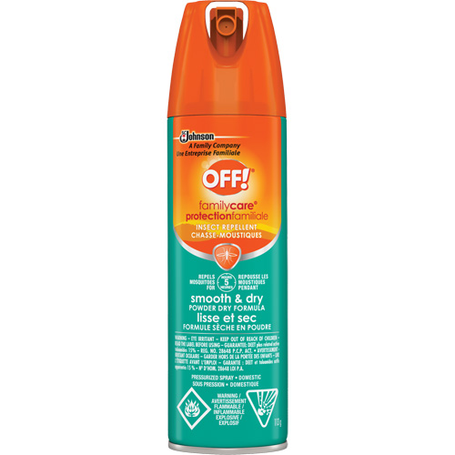 OFF! FamilyCare&reg; Smooth & Dry Insect Repellent, 15% DEET, Aerosol, 113 g St. Lawrence Industrial & Safety Supply