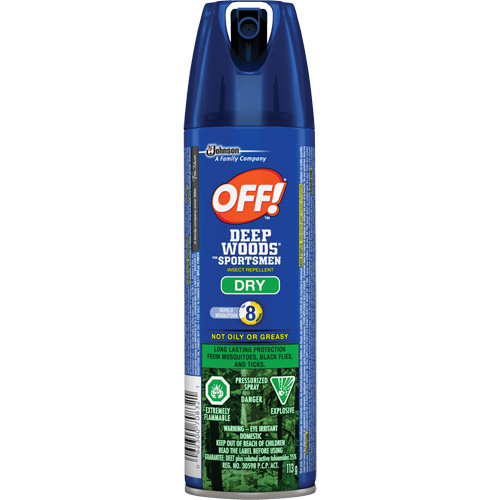 Insectifuge sec pour sportifs Off! R&eacute;gions sauvages, DEET &agrave; 30 %, A&eacute;rosol, 113 g St. Lawrence Industrial & Safety Supply