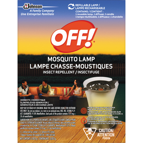 OFF! PowerPad&reg; Mosquito Repellent Lamp, DEET Free, Lamp, 0.822 g St. Lawrence Industrial & Safety Supply