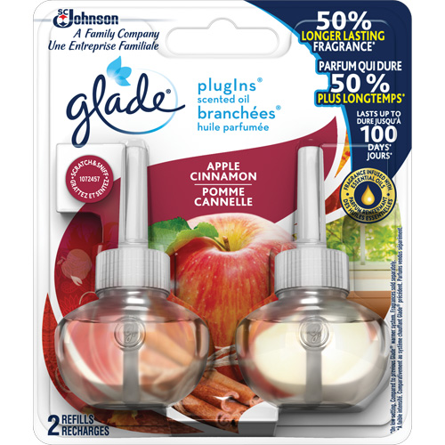 Glade&reg; PlugIns&reg; Scented Oil Refills, Apple Cinnamon, Cartridge St. Lawrence Industrial & Safety Supply