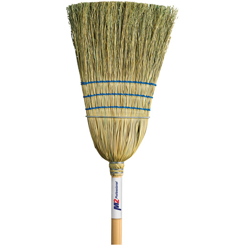Balai de paille robuste, Trois cordes, Manche Bois St. Lawrence Industrial & Safety Supply