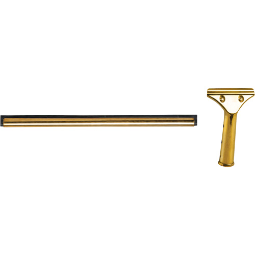 Window Squeegee with Handle, 12", Rubber, Brass Frame St. Lawrence Industrial & Safety Supply
