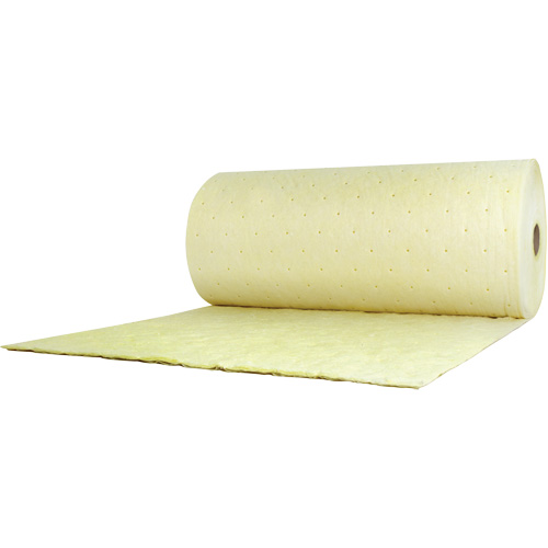 Chemical Sorbent Roll, Heavyweight, 150' L x 38" W, 89.4 gal Absorbancy St. Lawrence Industrial & Safety Supply