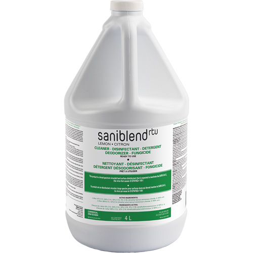 SaniBlend Ready-To-Use Disinfectant & Sanitizer, 4 L, Jug St. Lawrence Industrial & Safety Supply
