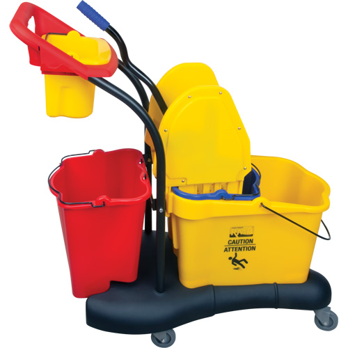 Multifunctional Mop Trolley, Down Press, 9.5 US Gal.(38 Quart), Yellow St. Lawrence Industrial & Safety Supply