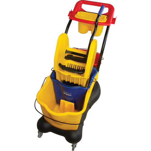 Multifunctional Mop Trolley, Down Press, 9.5 US Gal.(38 Quart), Yellow St. Lawrence Industrial & Safety Supply