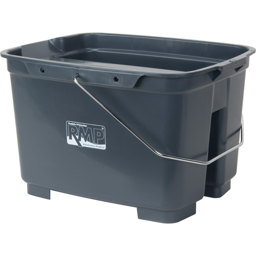 Dual Compartment Bucket, 4.75 US Gal. (19 qt.) Capacity, Grey St. Lawrence Industrial & Safety Supply