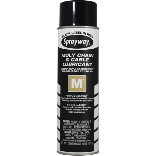 Lubrifiant au molybd&egrave;ne pour chaînes et c&acirc;bles M1, Canette a&eacute;rosol St. Lawrence Industrial & Safety Supply