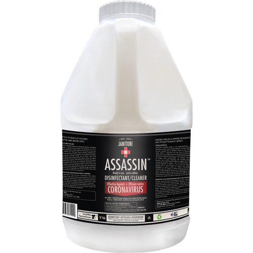 Nettoyant d&eacute;sinfectant pr&ecirc;t &agrave; l'emploi Janitori Assassin, 4 L, Cruche St. Lawrence Industrial & Safety Supply