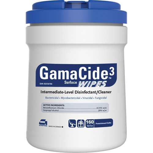 D&eacute;sinfectant pour surfaces multiples GermiCide3, 160 lingettes St. Lawrence Industrial & Safety Supply