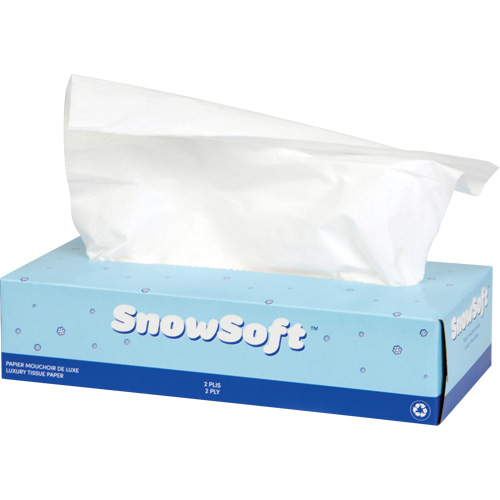 Papier-mouchoir de premi&egrave;re qualit&eacute; Snow Soft, 2 pli, 7,4" lo x 8,4" la, 100 feuilles/boîte St. Lawrence Industrial & Safety Supply