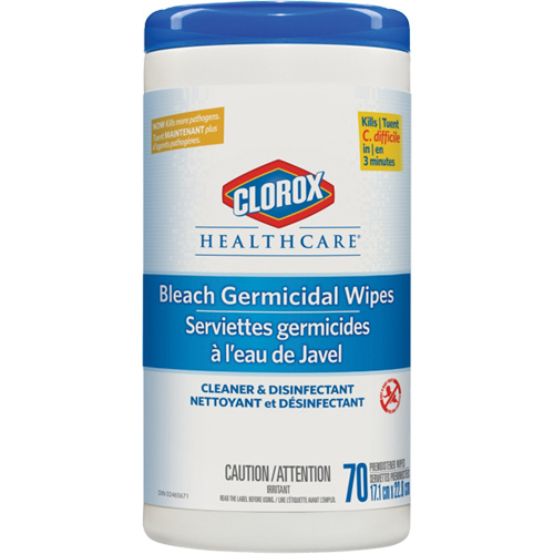 Healthcare&reg; Disinfecting Bleach Wipes, 70 Count St. Lawrence Industrial & Safety Supply