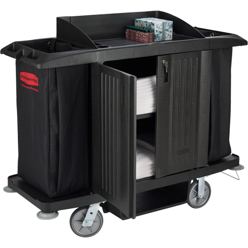 Executive Full-Size Housekeeping Cart with Doors St. Lawrence Industrial & Safety Supply