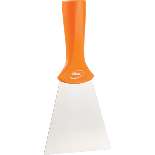 Grattoir en acier inoxydable avec poign&eacute;e montable sur manche, Orange, 4" la x 8" lo St. Lawrence Industrial & Safety Supply