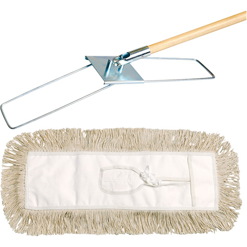 Break-Ezy Dust Mop System, Tie-On Style, Cotton, 36" L x 5" W St. Lawrence Industrial & Safety Supply