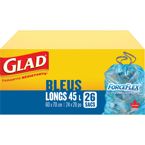 45L Recycling Bags, Regular, 24" W x 28" L, Blue St. Lawrence Industrial & Safety Supply