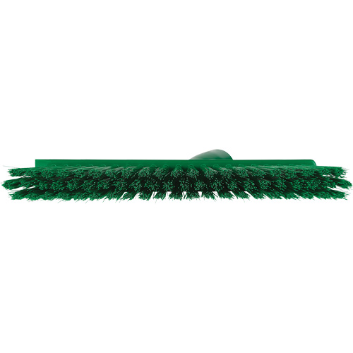 Dustpan Broom with Angled Thread, Medium Bristles, 10", Polyester, Green St. Lawrence Industrial & Safety Supply