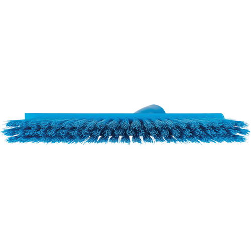 Dustpan Broom with Angled Thread, Medium Bristles, 10", Polyester, Blue St. Lawrence Industrial & Safety Supply