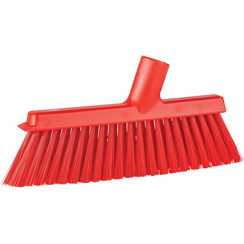 Balai biseaut&eacute; avec pas de vis inclin&eacute;, Crins Moyen, 10", Polyester, Rouge St. Lawrence Industrial & Safety Supply