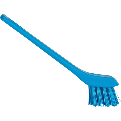 Brosse avec rebord grattoir, Soies Ferme, Longueur de 6", Bleu St. Lawrence Industrial & Safety Supply