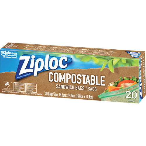 Sacs &agrave; sandwich compostables Ziploc St. Lawrence Industrial & Safety Supply