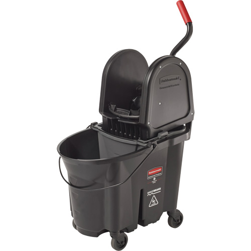 Wavebrake&reg; Bucket & Wringer, Down Press, 8.75 US Gal.(35 Quart), Black St. Lawrence Industrial & Safety Supply