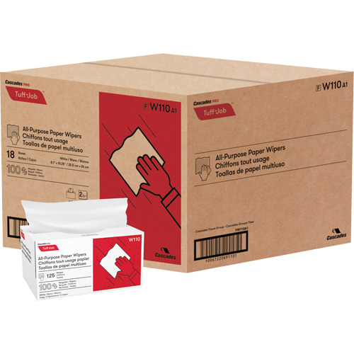 Essuie-tout en papier surgissant &agrave; pli simple Pro Tuff-Job, Tout usage, 10-1/4" lo x 8" la St. Lawrence Industrial & Safety Supply