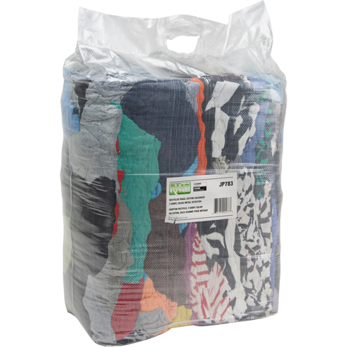 Chiffons fabriqu&eacute;s &agrave; partir de mat&eacute;riaux recycl&eacute;s, Coton, M&eacute;lange de couleurs, 25 lb St. Lawrence Industrial & Safety Supply
