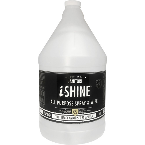 Nettoyant polyvalent &agrave; vaporiser et essuyer Janitori i-Shine, 4 L, Cruche St. Lawrence Industrial & Safety Supply