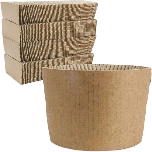 Kraft Coffee Cup Sleeves, Paper, 12 oz. - 20 oz., Brown St. Lawrence Industrial & Safety Supply