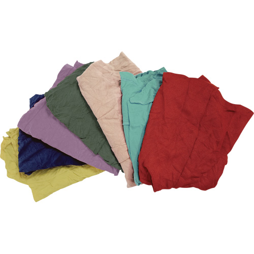 Recycled Material Wiping Rags, Fleece, Mix Colours, 25 lbs. St. Lawrence Industrial & Safety Supply