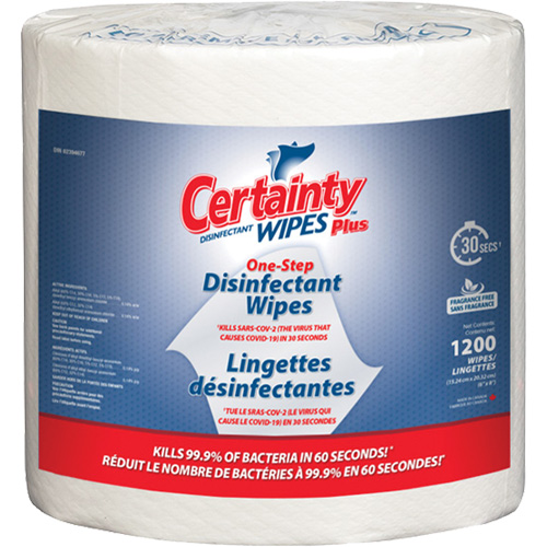 Lingettes d&eacute;sinfectantes, 8" x 6", 1200 lingettes St. Lawrence Industrial & Safety Supply