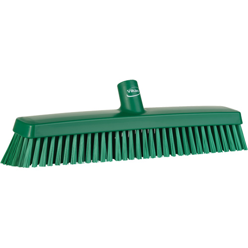 Push Broom Head, Fine/Stiff Bristles, 16-1/2", Polyester/Polypropylene, Green St. Lawrence Industrial & Safety Supply